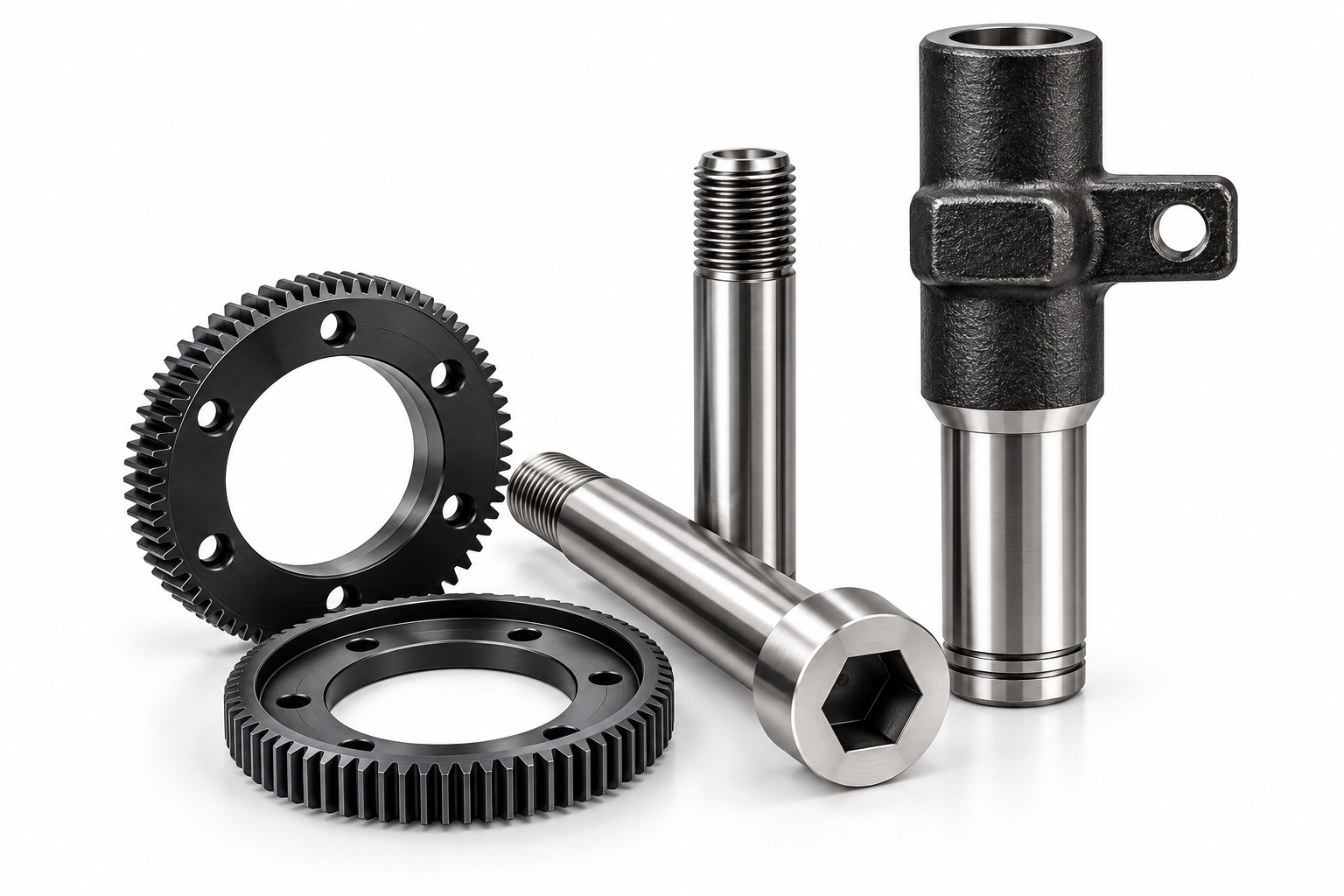 CNC Machined Gears and Shafts